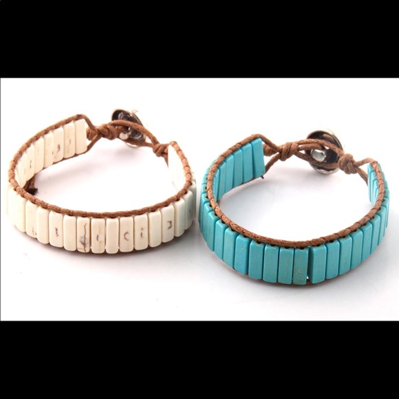 Handmade Artisan Turquoise Magnesite Bracelet - Picture 2 of 5